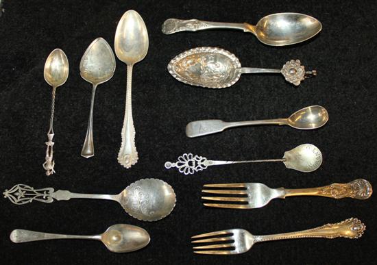 Quantity of silver flatware